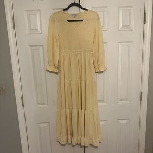 Very beautiful yellow floral dress